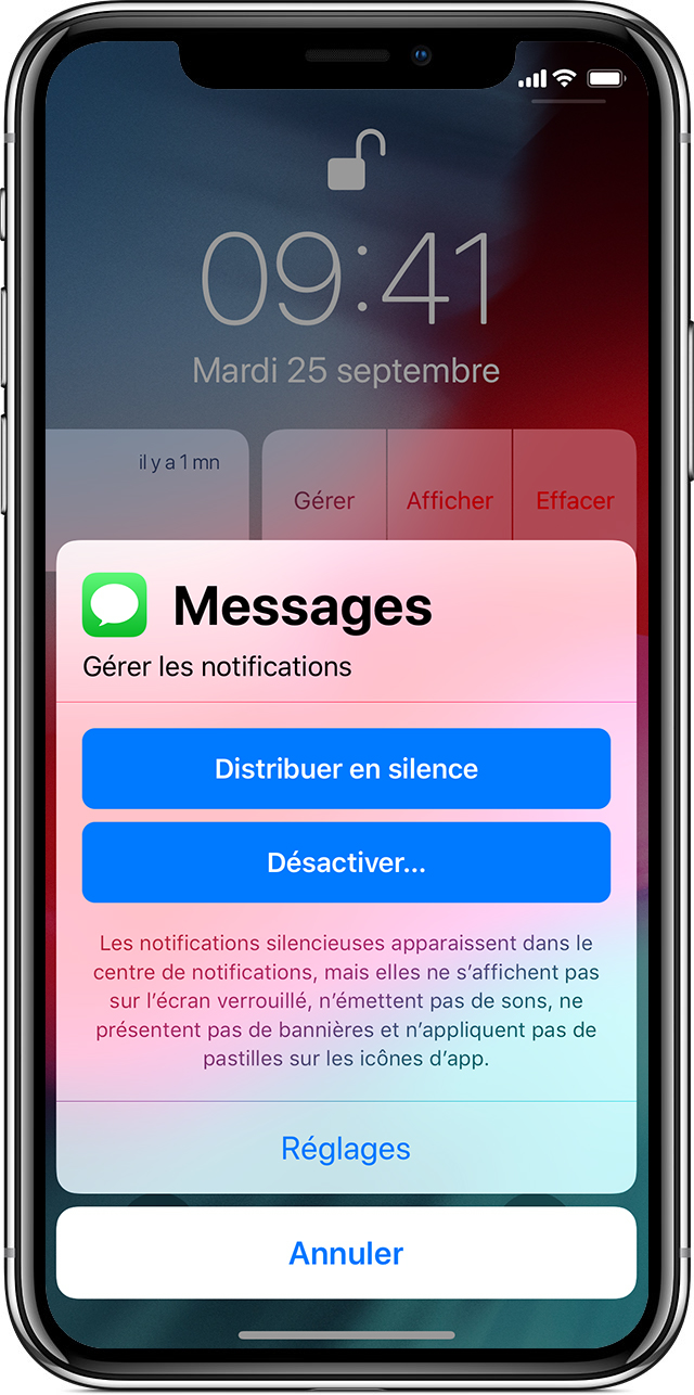 Application mise en veille iphone