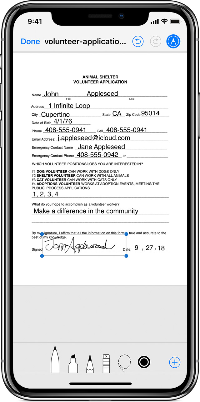 Application information iphone
