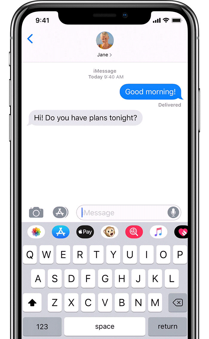 Application imessage iphone