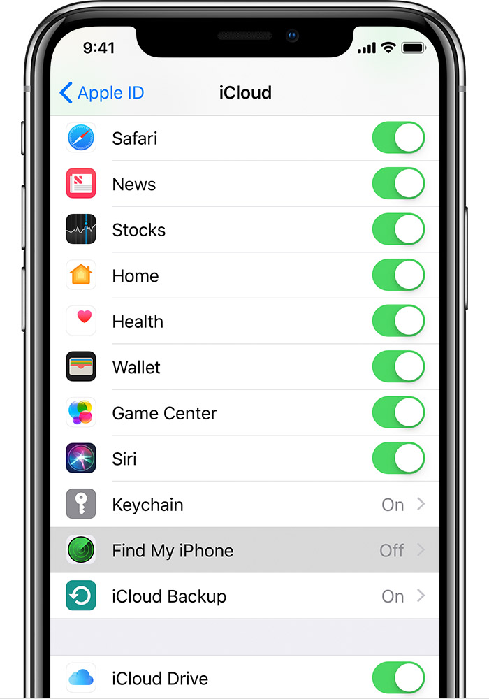 Application iphone perdu
