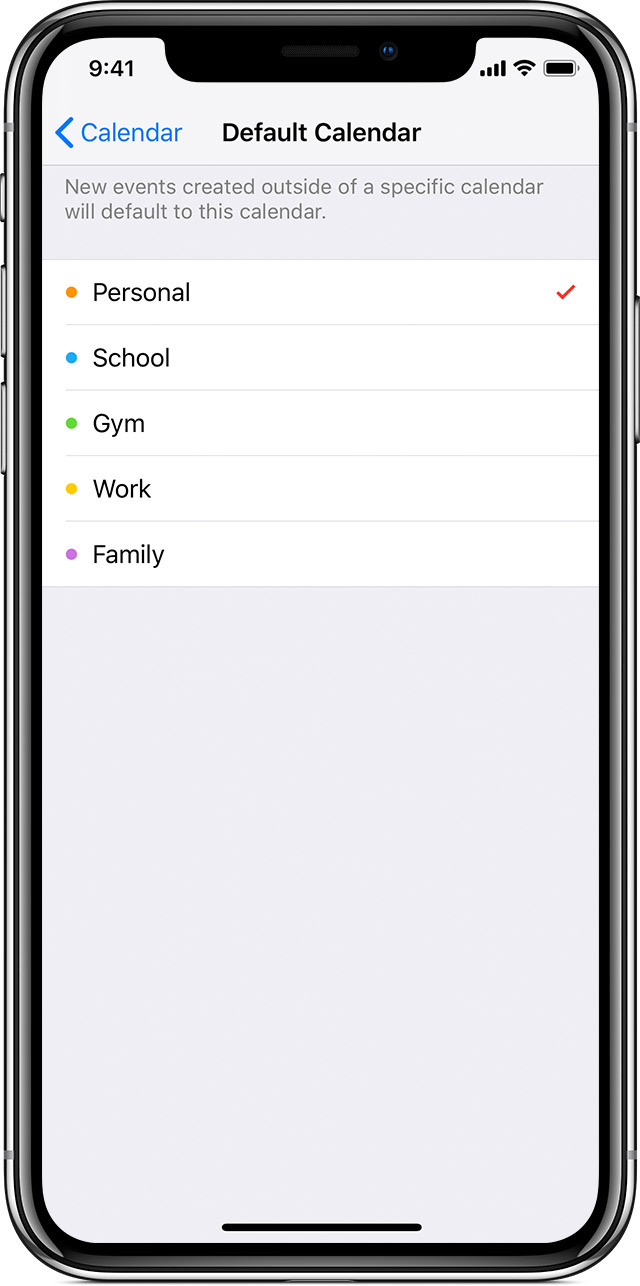 Application calendrier partagé iphone