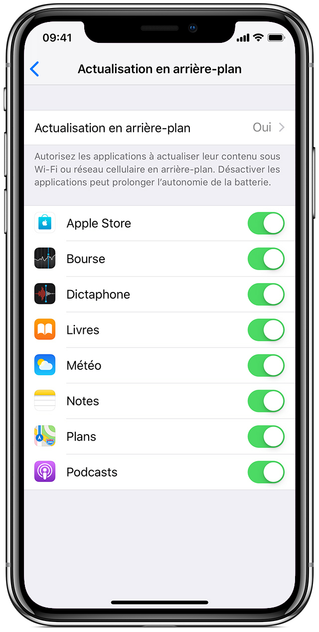 Application bouton iphone