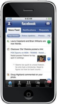 Application iphone facebook