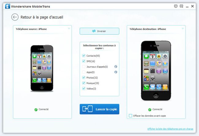 Transfert application iphone 4 vers iphone 5
