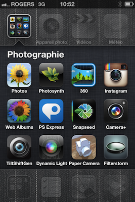 Application iphone filtre photo