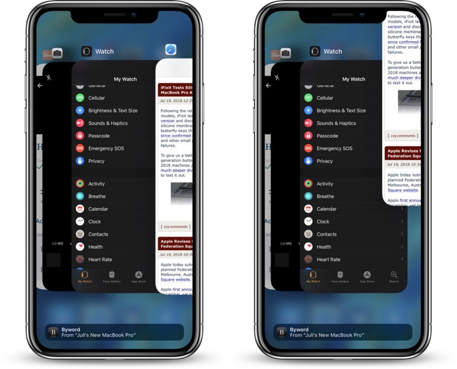 Application iphone séries