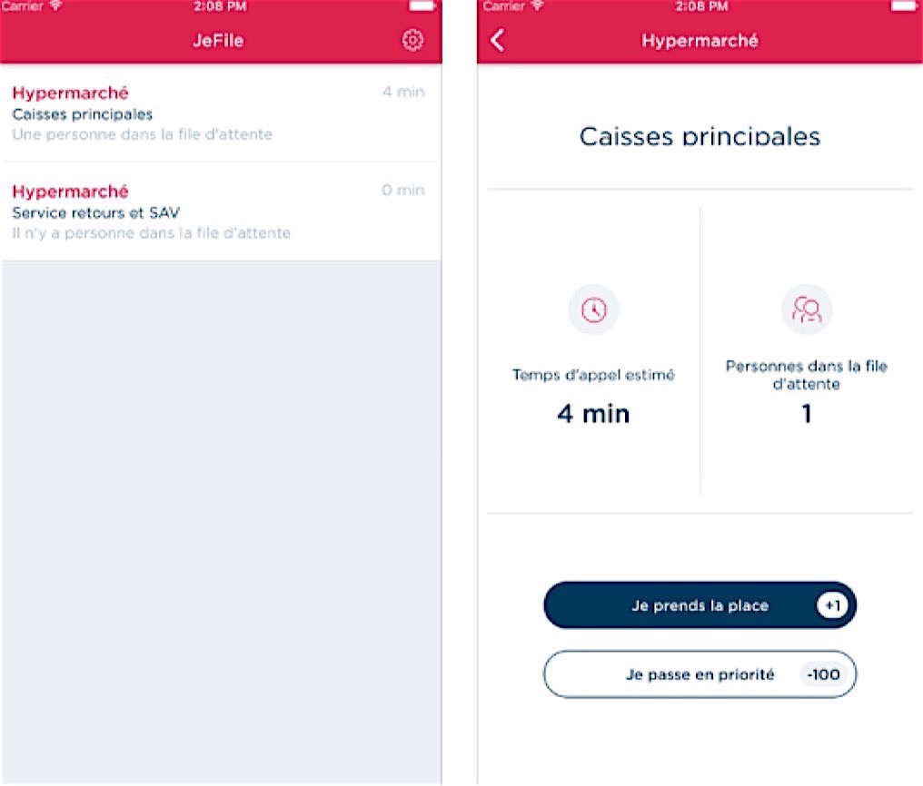 Iphone 8 application en attente