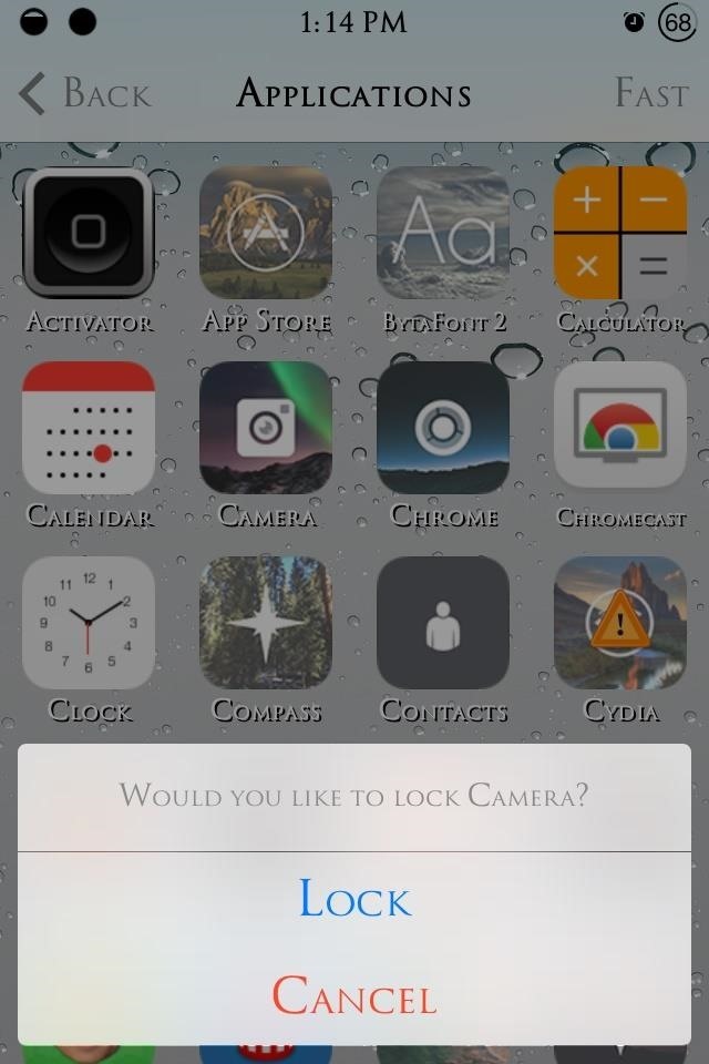Lock application iphone