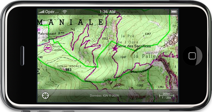 Application iphone gps randonnée