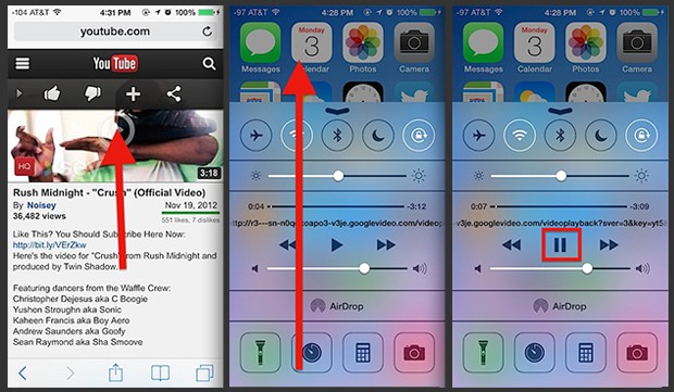 Application en arrière plan iphone