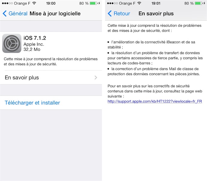 Probleme de telechargement application iphone