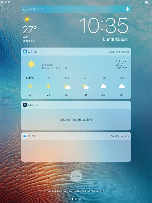 Application meteo iphone ne fonctionne plus