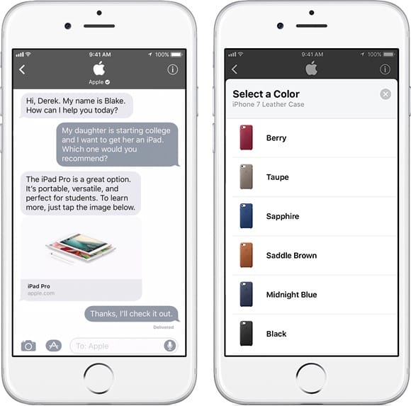 Application messagerie instantanée iphone