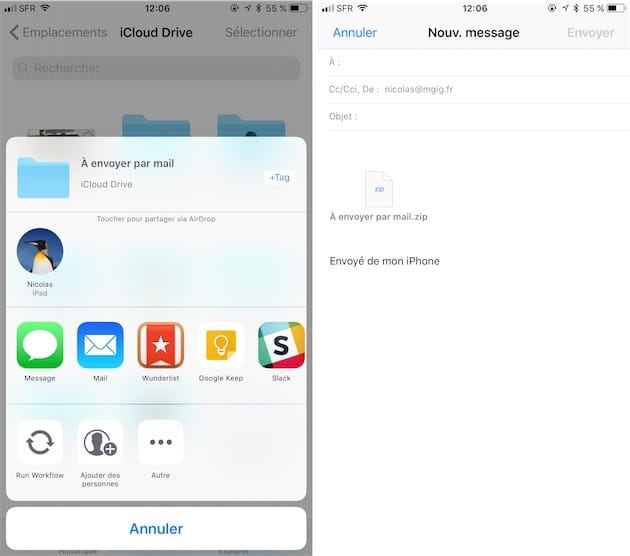 Creer des dossiers pour application iphone