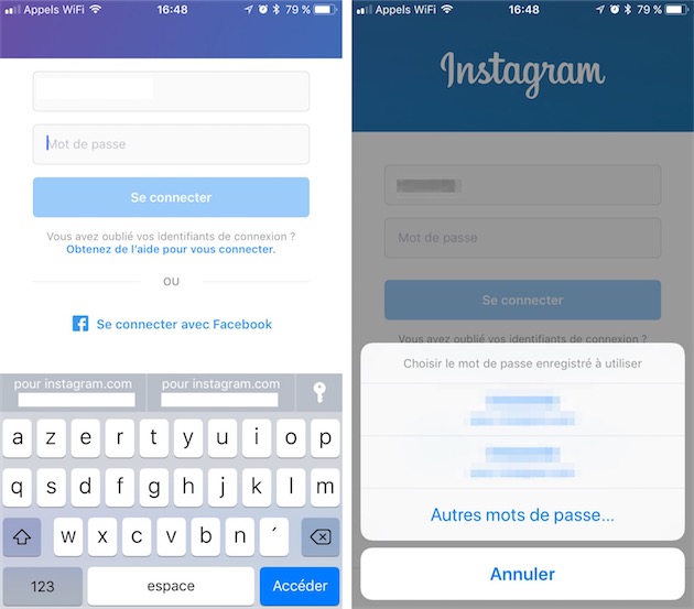 Mettre mot de passe application iphone