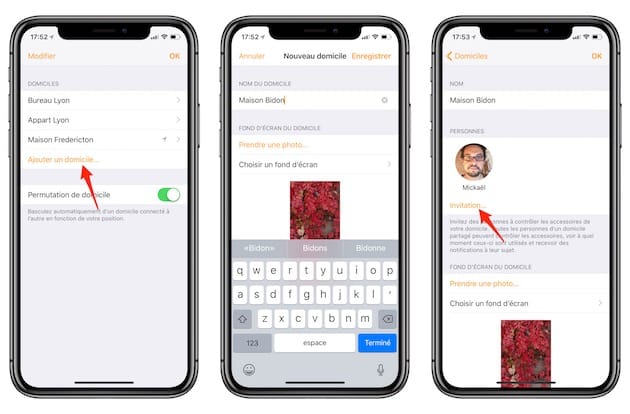 Application iphone maison