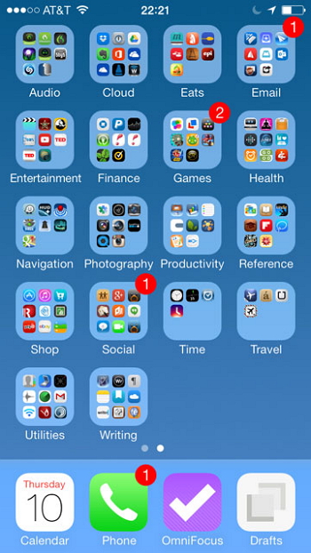 Les application de iphone