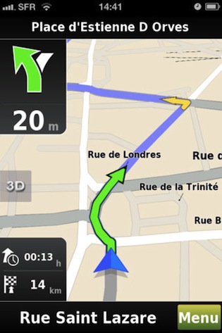 Application mappy gps iphone