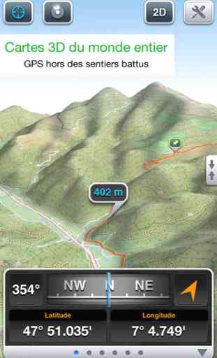 Application randonnée sur iphone