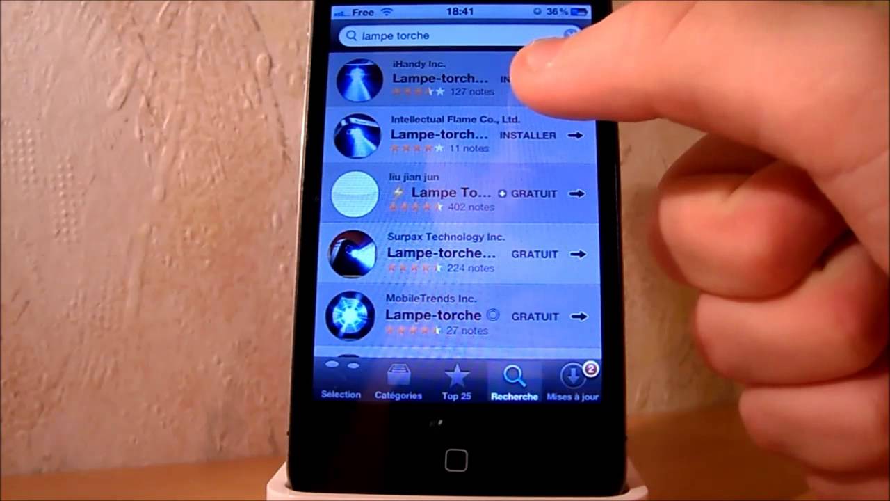 Application torche pour iphone