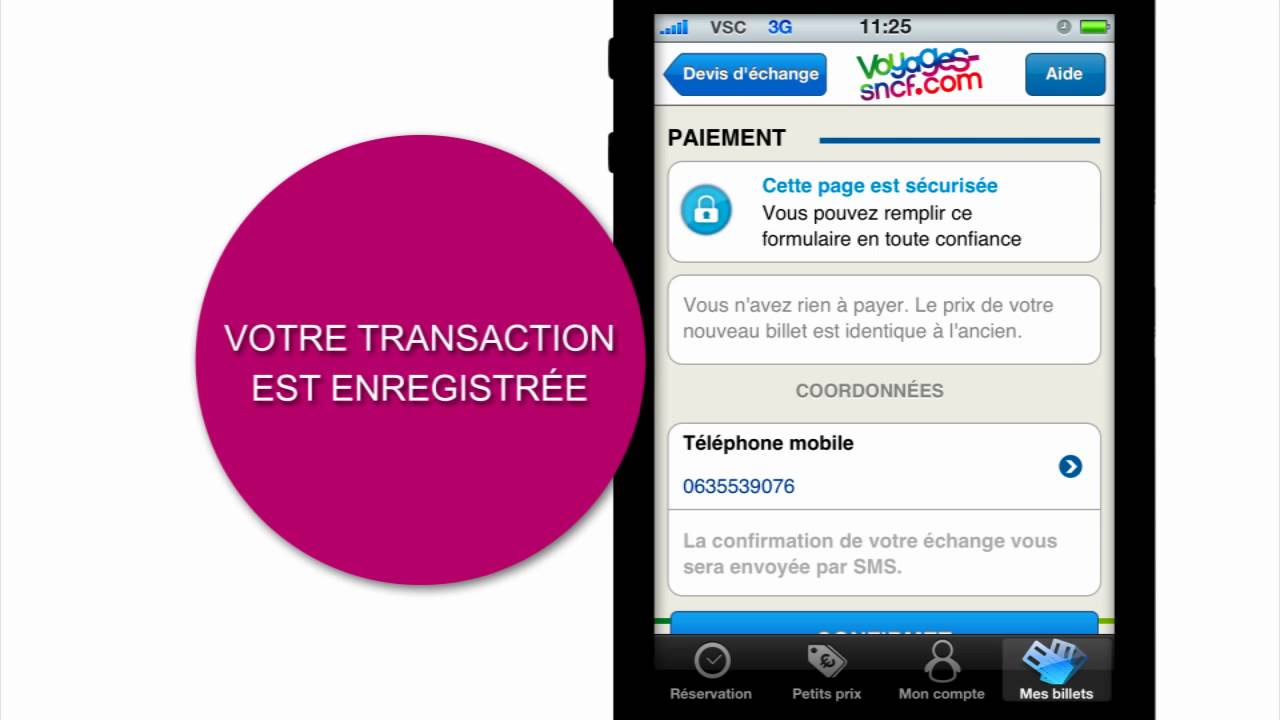 Application sncf sur iphone