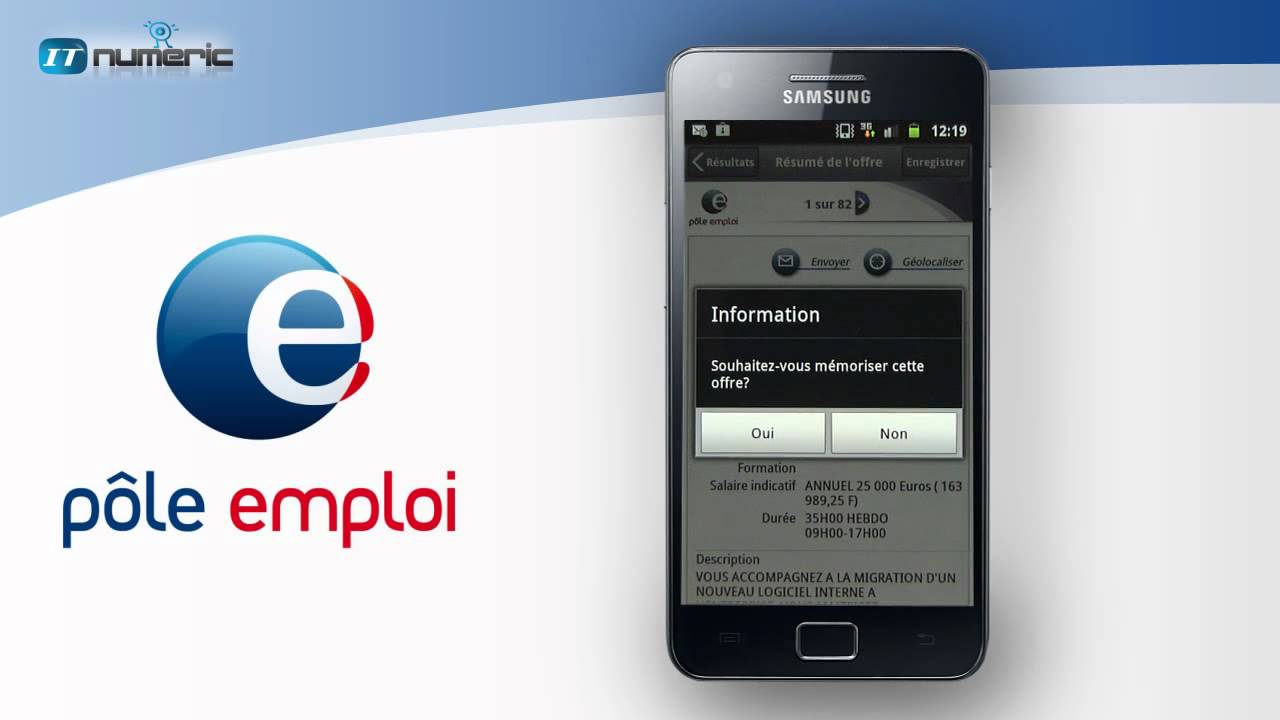 Application pole emploi iphone