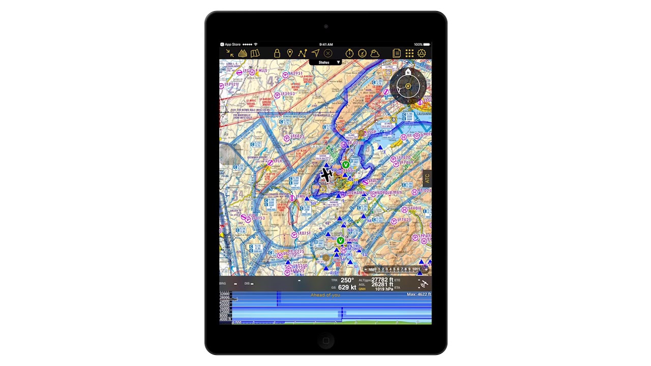 Application navigation avion iphone