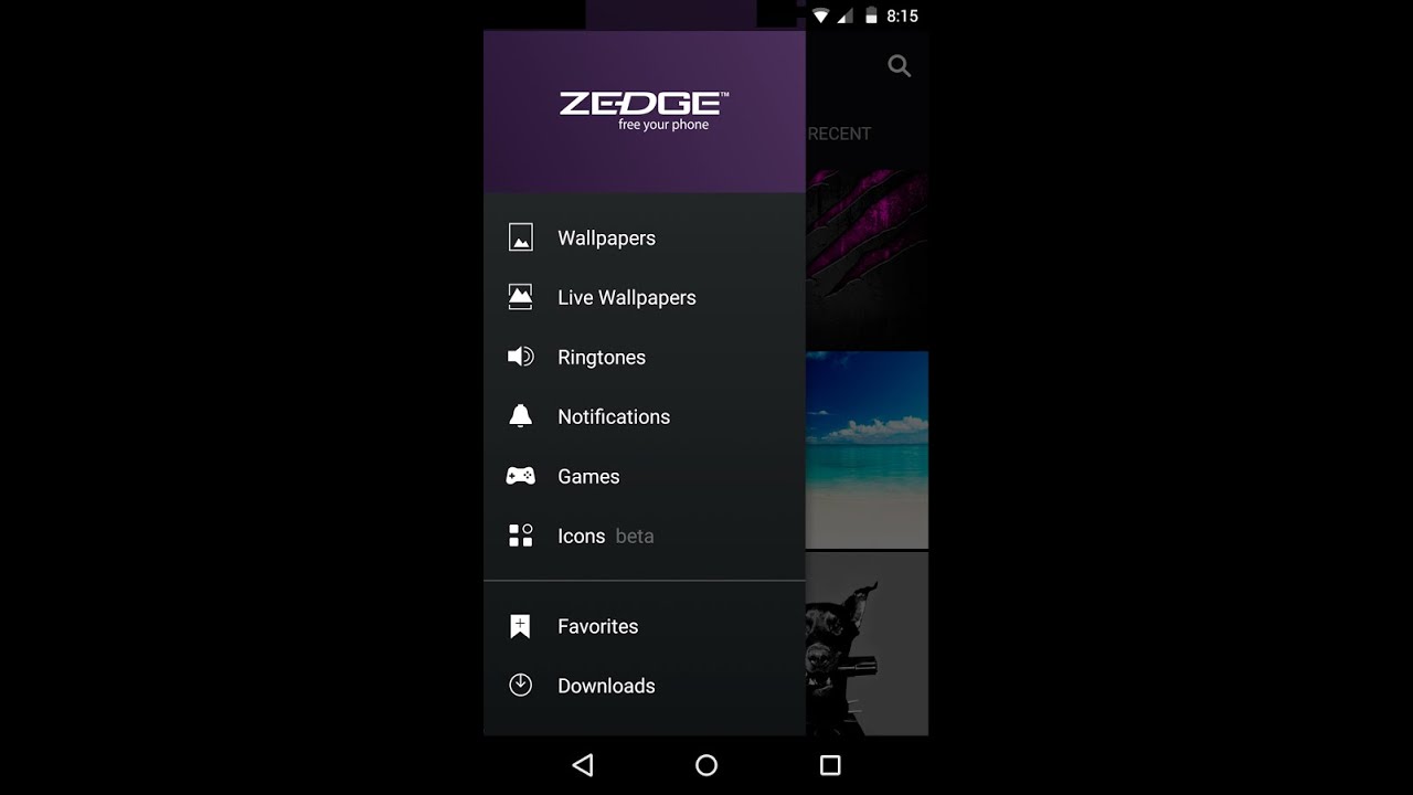 Zedge application iphone
