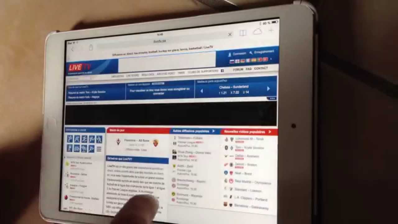 Application de foot sur iphone