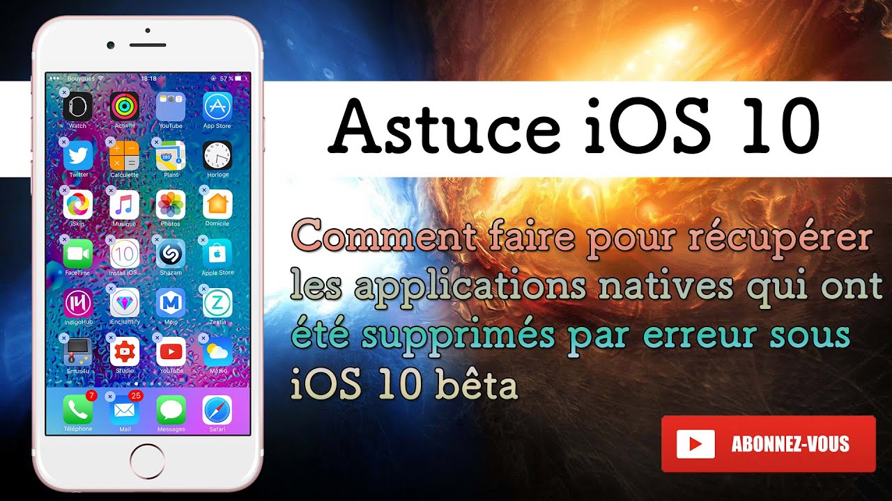 Application video iphone disparu