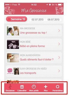 Application grossesse iphone