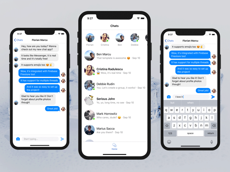 Application tchat iphone