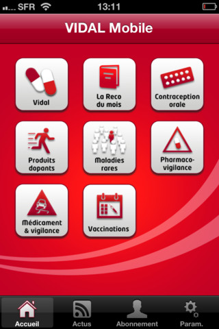 Application vidal iphone