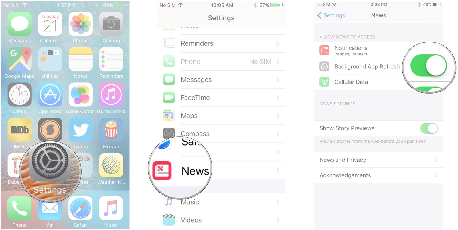 Application actualité iphone