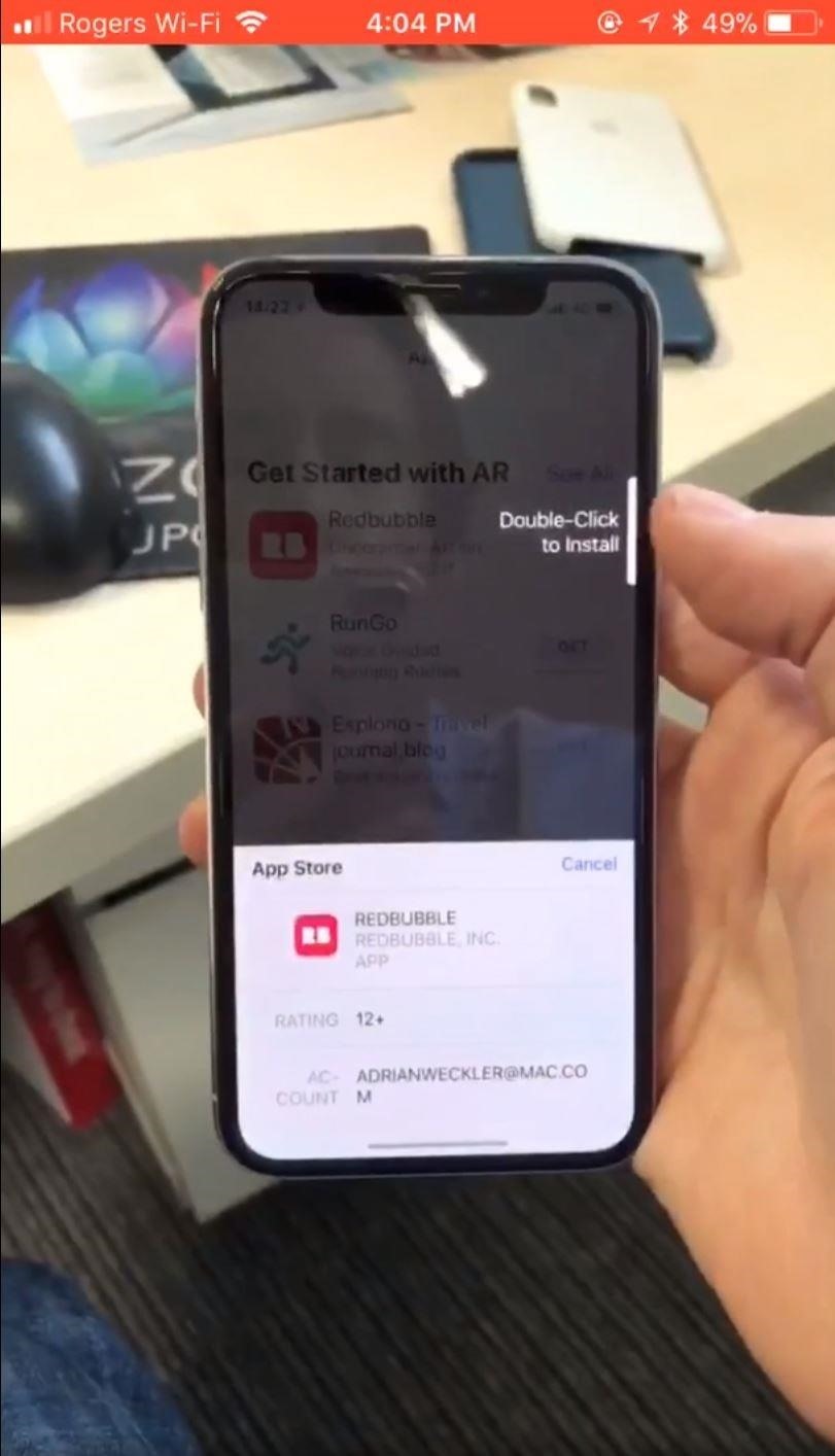 Installer application iphone x