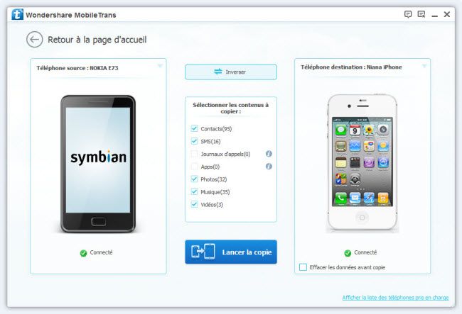 Transfert application iphone vers android