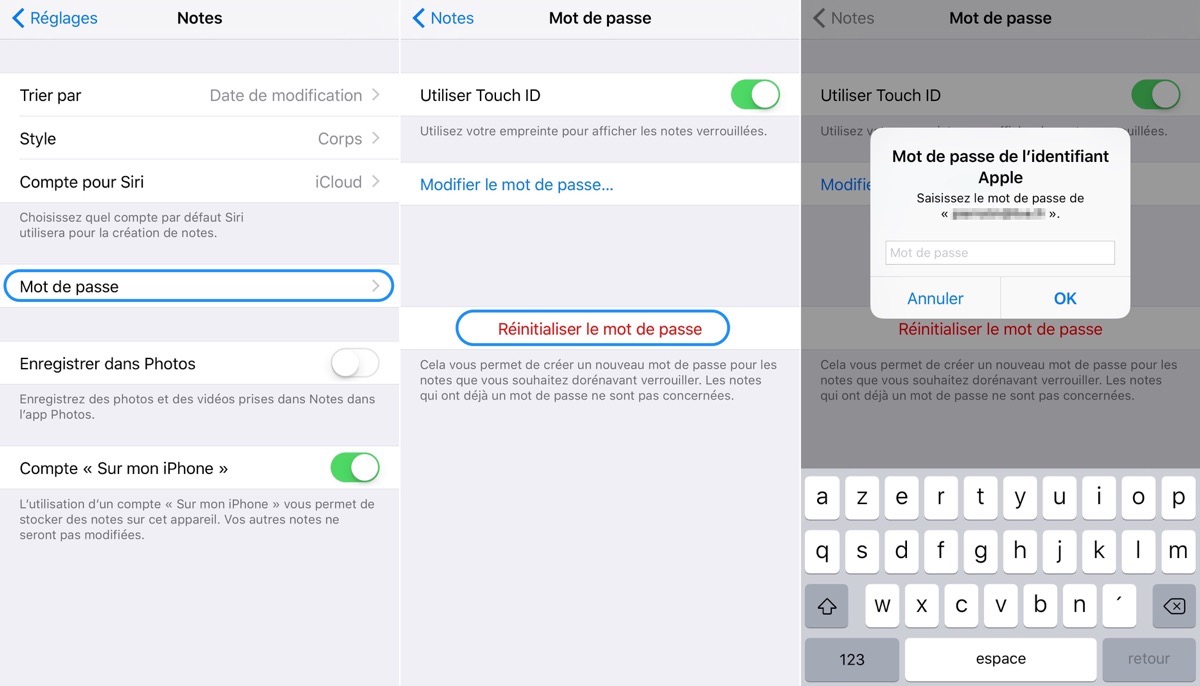 Application pour mot de passe iphone