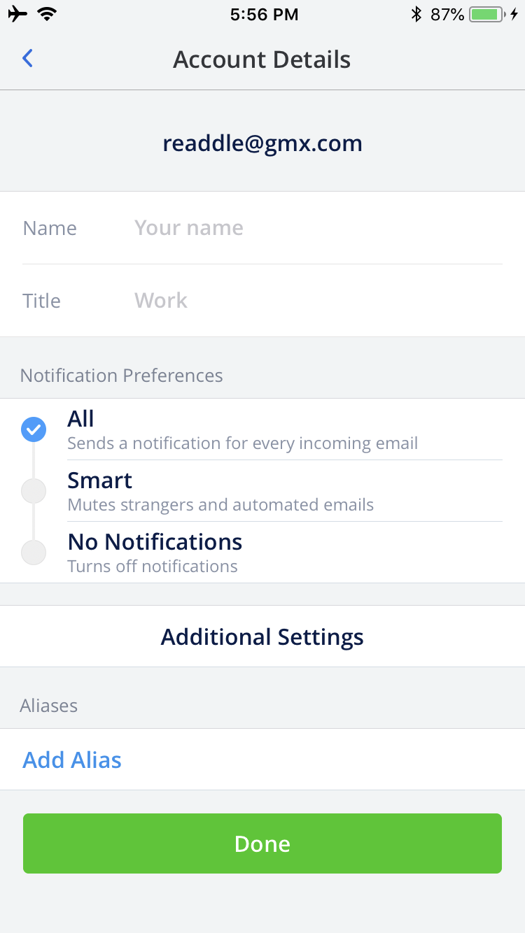 Gmx application iphone