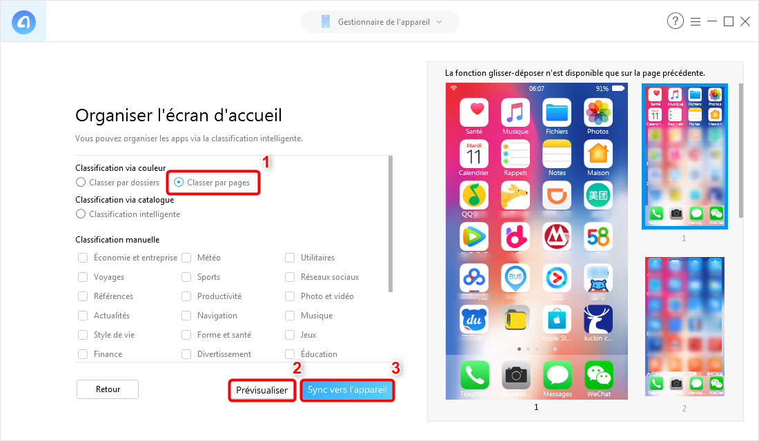 Comment regrouper des application sur iphone