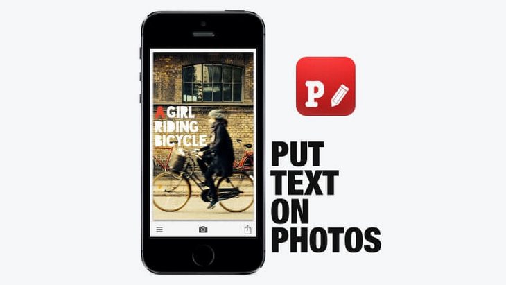Application iphone texte photo