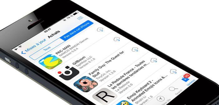 Application iphone installée mais invisible