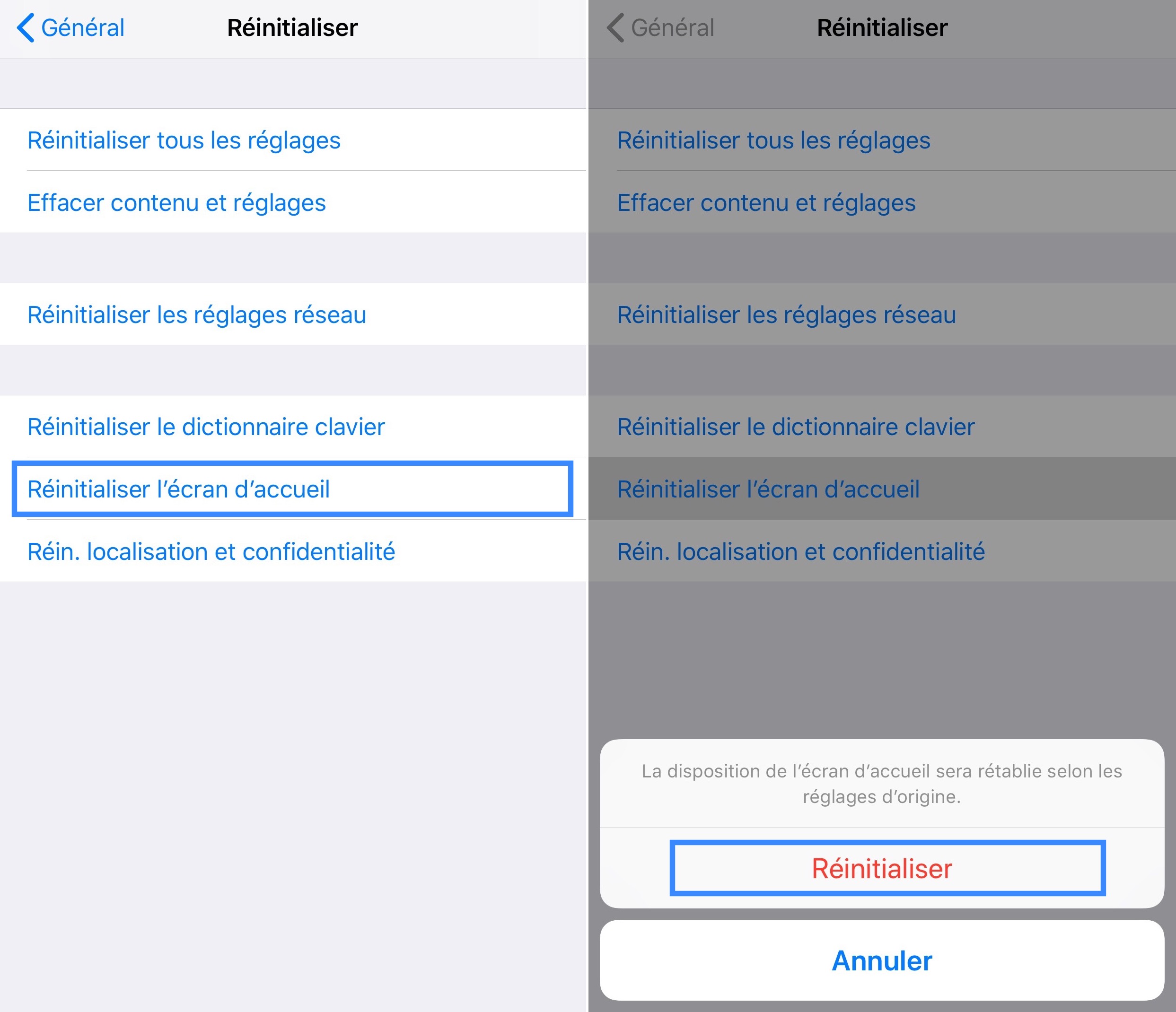 Comment réinitialiser une application sur iphone