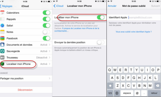 Iphone application mot de passe