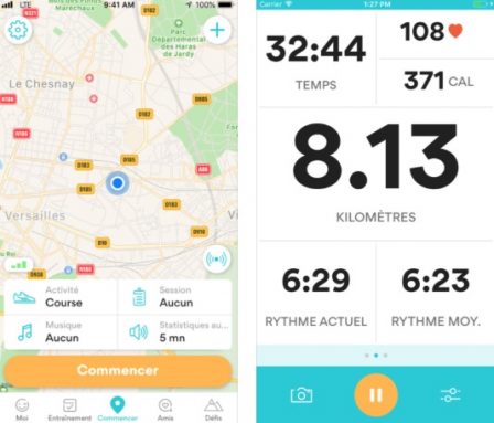 Application iphone course a pied gratuit
