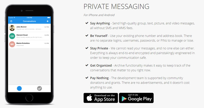 Application iphone sms avec accusé de reception