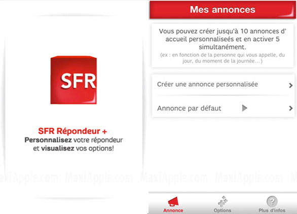 Application sfr repondeur plus iphone