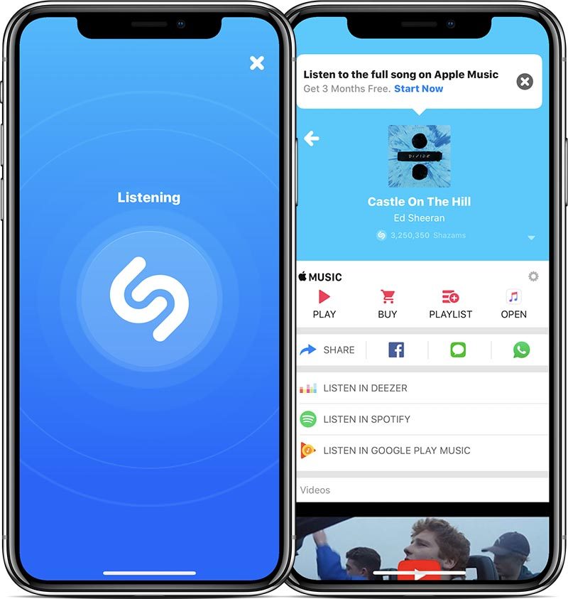 Shazam application iphone