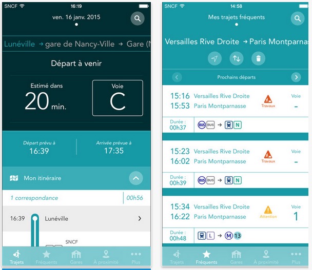 Sncf application iphone