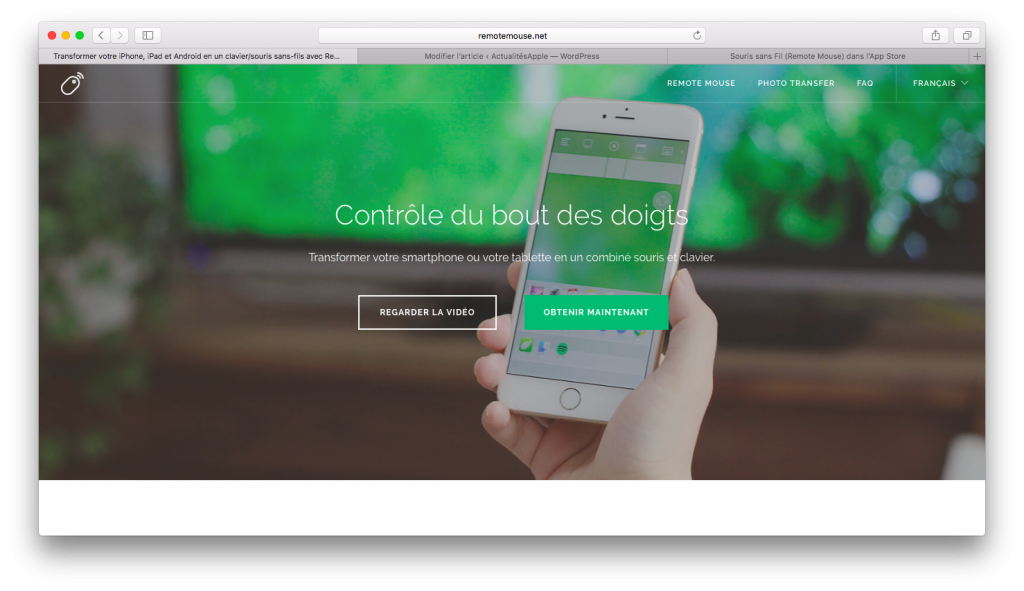 Application souris iphone