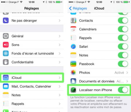 Iphone activer localisation application